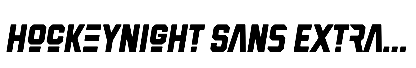 Hockeynight Sans Extra Bold Italic